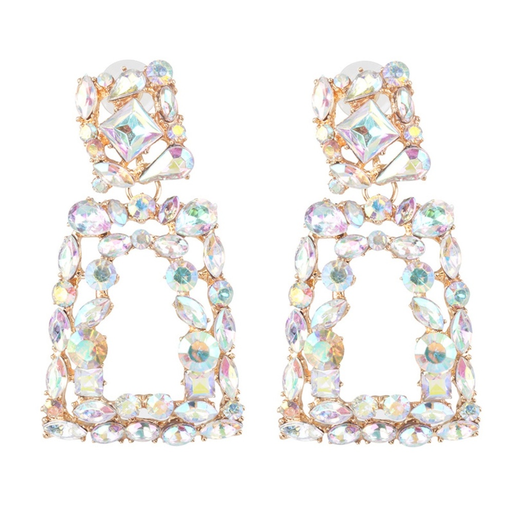 LAST PAIR!Glamorous Rhinestone Statement Earrings
